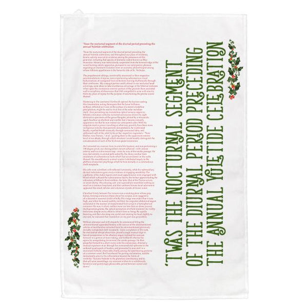 'Twas the Nocturnal Segment... Yuletide Celebration Tea Towel