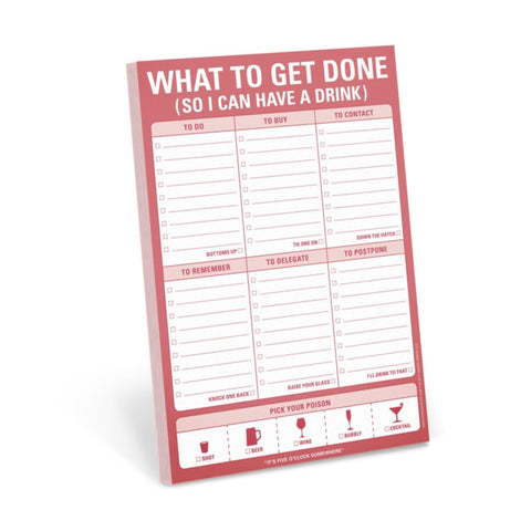 What To Get Done (So I can have a drink) Pad