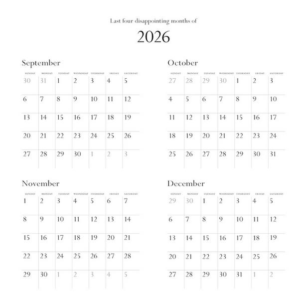 Disappointing Affirmations: 2027 Wall Calendar