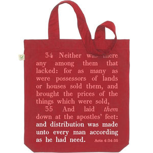 Acts 4: 34-35 Tote Bag