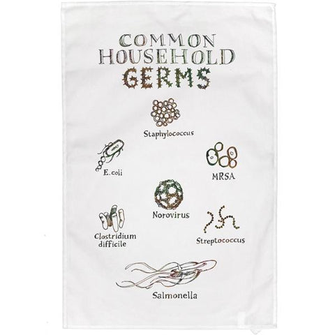 Household Germs Tea Towel